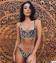 Load image into Gallery viewer, Leopard Print Push-Up Bikini Set