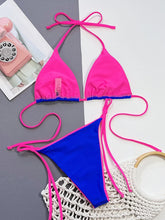 Load image into Gallery viewer, Leopard Micro Thong Bikini with Lace-Up Detail