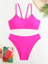 Load image into Gallery viewer, Solid Colour Two-Piece Bikini Set