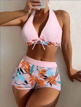 Load image into Gallery viewer, Printed Lace-Up Sporty Surf Bikini Set