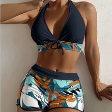 Load image into Gallery viewer, Printed Lace-Up Sporty Surf Bikini Set
