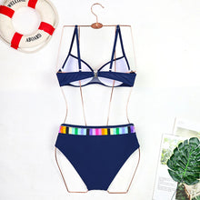 Load image into Gallery viewer, Printed High-Waist Bikini Set