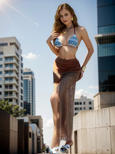 Load image into Gallery viewer, Fishnet Three-Piece Bikini & Dress Set