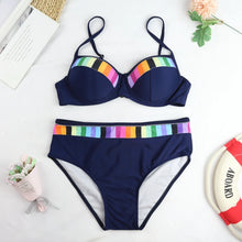 Load image into Gallery viewer, Printed High-Waist Bikini Set
