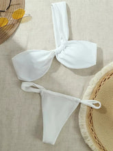 Load image into Gallery viewer, Bikini Set Women Sexy Sleeveless One Shoulder Swimsuit Two-Piece Swimwear 2025 Summer New Fashion Solid Color Bathing Beachwear