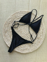 Load image into Gallery viewer, 2025 New Leopard Print Halter Neck Bikini Set with Bralette Pads, Triangle Design, Adjustable Straps | Sexy Swimwear for Beach