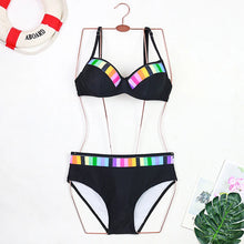 Load image into Gallery viewer, Printed High-Waist Bikini Set