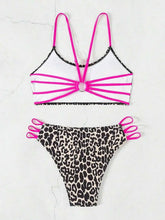 Tải hình ảnh vào trình xem Thư viện,Bikini Micro Da Báo Gợi Cảm 2025 Đồ Bơi Nữ Bộ Bikini Eo Cao Phong Cách Brazil Áo Dây Đeo Đi Biển Đồ Tắm