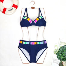 Load image into Gallery viewer, Printed High-Waist Bikini Set
