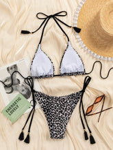 Load image into Gallery viewer, Leopard Print Rope Triangle Bikini