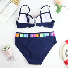 Load image into Gallery viewer, Printed High-Waist Bikini Set