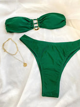 Load image into Gallery viewer, High-Waist Bandeau Push-Up Bikini