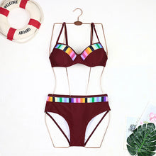 Load image into Gallery viewer, Printed High-Waist Bikini Set