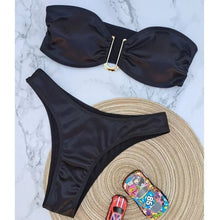 Load image into Gallery viewer, High-Waist Bandeau Push-Up Bikini