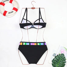 Load image into Gallery viewer, Printed High-Waist Bikini Set