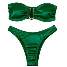 Load image into Gallery viewer, High-Waist Bandeau Push-Up Bikini