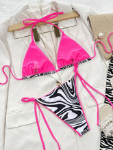 Load image into Gallery viewer, Leopard Micro Thong Bikini with Lace-Up Detail