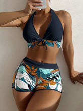 Load image into Gallery viewer, Printed Lace-Up Sporty Surf Bikini Set