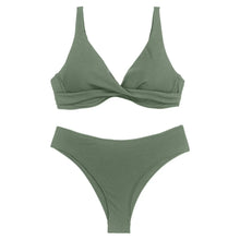 Load image into Gallery viewer, Solid Monokini Two-Piece Swimsuit