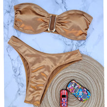 Load image into Gallery viewer, High-Waist Bandeau Push-Up Bikini