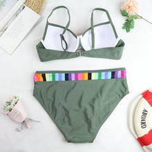 Load image into Gallery viewer, Printed High-Waist Bikini Set