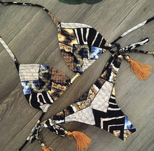 Load image into Gallery viewer, Floral Print Women Swimsuit 2025, Brazilian Bikini Push Up bra