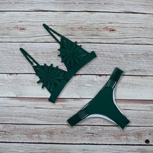 Load image into Gallery viewer, Bikini 2025 White Mesh Embroidered Flower Strappy Brazilian Bikini Thong