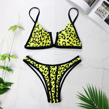 Load image into Gallery viewer, Bandeau Bikinis 2025 New V Neck Bikini Swimsuits Push Up, Brazilian Bikini 3418