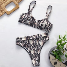 Load image into Gallery viewer, Bandeau Bikinis 2025 New V Neck Bikini Swimsuits Push Up, Brazilian Bikini 3418