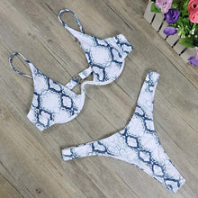 Load image into Gallery viewer, New high cut thong bathing suit 2025, high waist, Solid Brazilian Bikini Set