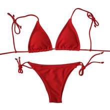 Load image into Gallery viewer, Triangle bikini micro two-piece suit String, red swimwear 2025 Brazilian