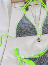 Load image into Gallery viewer, Leopard Micro Thong Bikini with Lace-Up Detail
