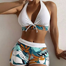 Load image into Gallery viewer, Printed Lace-Up Sporty Surf Bikini Set
