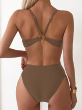 Load image into Gallery viewer, Solid Colour Two-Piece Bikini Set
