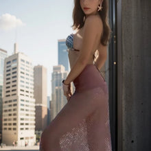 Load image into Gallery viewer, Fishnet Three-Piece Bikini &amp; Dress Set
