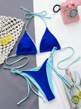 Load image into Gallery viewer, Leopard Micro Thong Bikini with Lace-Up Detail
