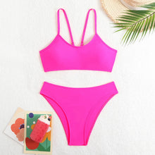 Load image into Gallery viewer, Solid Colour Two-Piece Bikini Set
