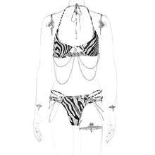 Load image into Gallery viewer, Sexy Bikini Set Zebra Print Swimwear Women Swimsuit Bandage Bathing Suit Low Rise Swimwear Leopard Swimming Ropa Mujer Biquini
