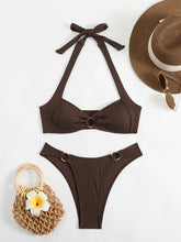 Load image into Gallery viewer, Sexy Women's Swimsuit 2025 Summer Bikini Two-piece Swimwear for Woman Beachwear Halter Bikinis Sets Swimming Beach Bathing Suits
