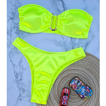 Load image into Gallery viewer, High-Waist Bandeau Push-Up Bikini
