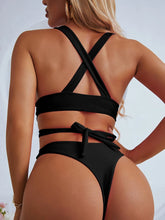 Load image into Gallery viewer, Cross Bandage Push-Up Bikini Set
