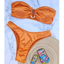 Load image into Gallery viewer, High-Waist Bandeau Push-Up Bikini
