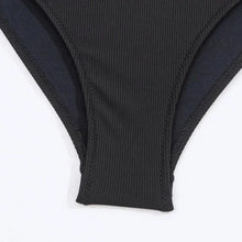 Load image into Gallery viewer, Ribbed V-Neck High-Waist Bikini Set
