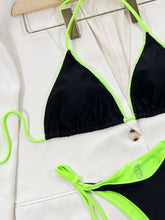 Load image into Gallery viewer, Leopard Micro Thong Bikini with Lace-Up Detail
