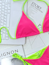 Load image into Gallery viewer, Leopard Micro Thong Bikini with Lace-Up Detail
