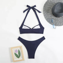 Load image into Gallery viewer, Sexy Women's Swimsuit 2025 Summer Bikini Two-piece Swimwear for Woman Beachwear Halter Bikinis Sets Swimming Beach Bathing Suits
