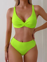 Load image into Gallery viewer, Solid Monokini Two-Piece Swimsuit
