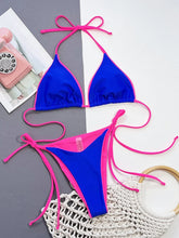 Load image into Gallery viewer, Leopard Micro Thong Bikini with Lace-Up Detail
