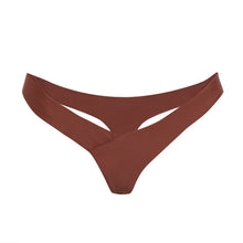 Cargar la imagen en el visor de la galeríaBikini brasileño de color sólido para mujer, parte inferior de ropa de playa V Cheeky
