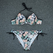 Load image into Gallery viewer, Plus Size Bikini 2020 Floral Print, Brazilian, Low Waist Push Up Bikini Set
